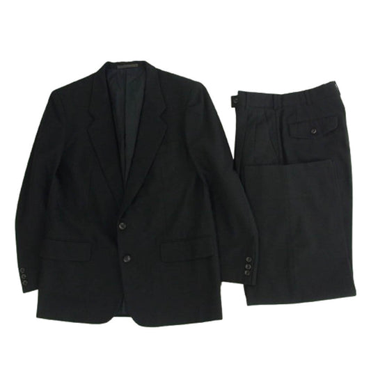 COMME des GARCONS HOMME コムデギャルソンオム HS-08022S 田中オム 90s archive 2つボタン シングル 2タック ジャケット スラックスパンツ スーツ セットアップ ブラック系 S【中古】