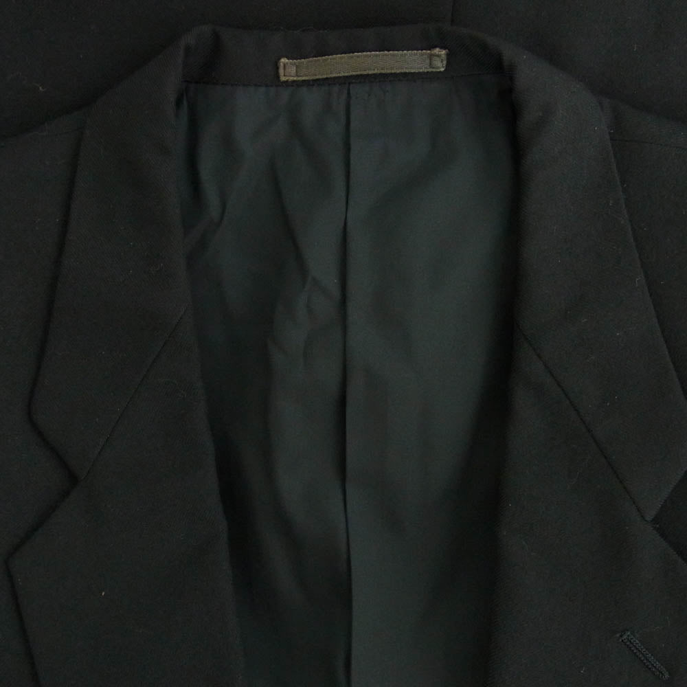 COMME des GARCONS HOMME コムデギャルソンオム HS-08022S 田中オム 90s archive 2つボタン シングル 2タック ジャケット スラックスパンツ スーツ セットアップ ブラック系 S【中古】