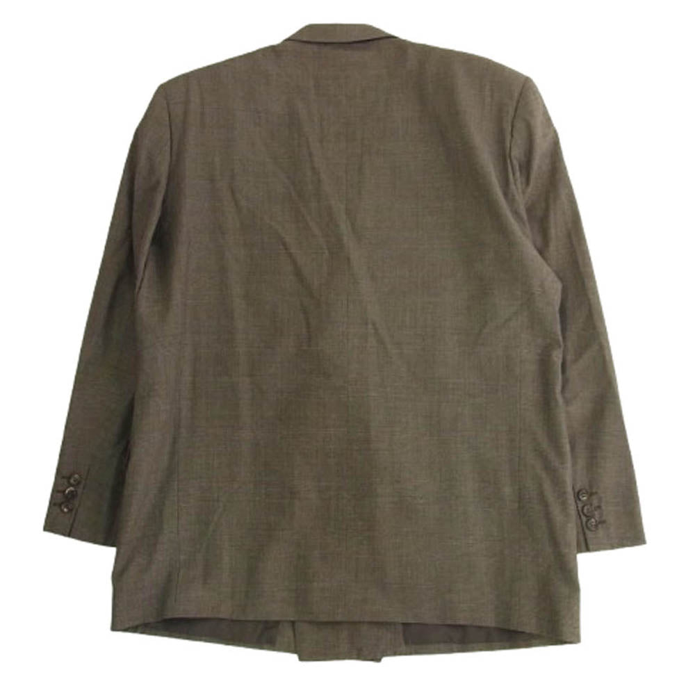 COMME des GARCONS HOMME コムデギャルソンオム AD1991 HS-75005M 田中オム 90s archive ダブルブレスト 2タック チェック ジャケット スラックスパンツスーツ セットアップ ブラウン系 M【中古】