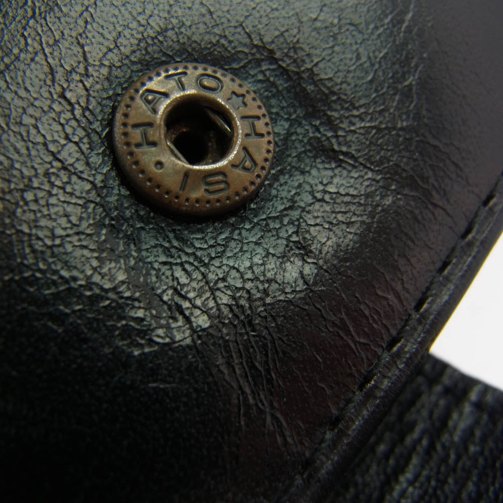 ANNA SUI アナスイ 317093 ロジェ レザー 二つ折り ミニ 財布 ウォレット ブラック系【中古】