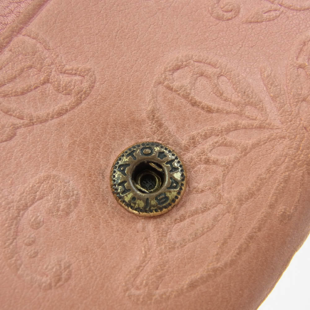 ANNA SUI アナスイ バタフライダンス 財布 二つ折り財布 ピンク系【中古】