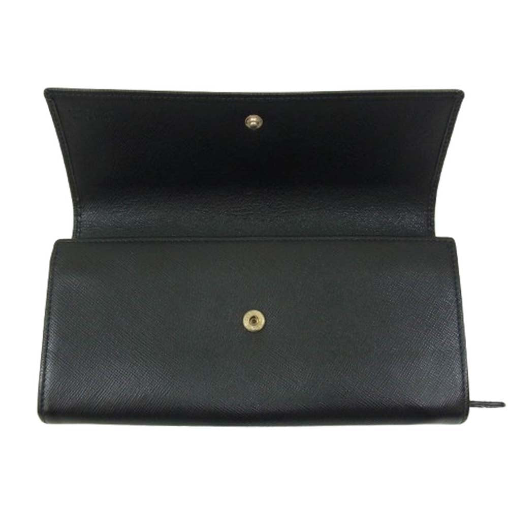 Vivienne Westwood ヴィヴィアンウエストウッド オーブ レザー 長財布 ブラック系【中古】