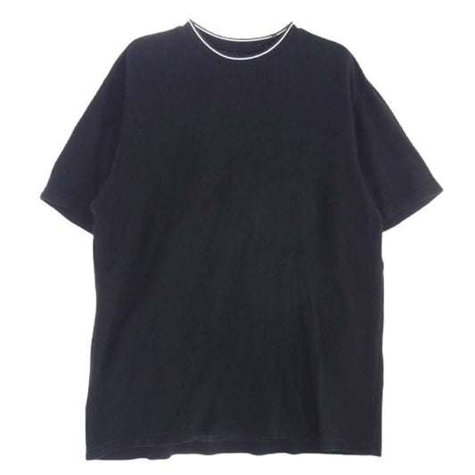 Supreme シュプリーム 19SS Stripe Rib Waffle Top  ストライプ リブ ワッフル トップ 半袖 Tシャツ ブラック系 M【中古】