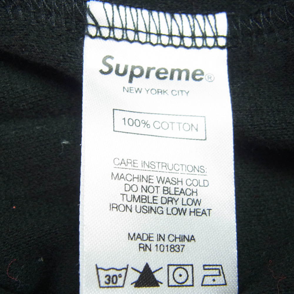 Supreme シュプリーム 19SS Stripe Rib Waffle Top  ストライプ リブ ワッフル トップ 半袖 Tシャツ ブラック系 M【中古】