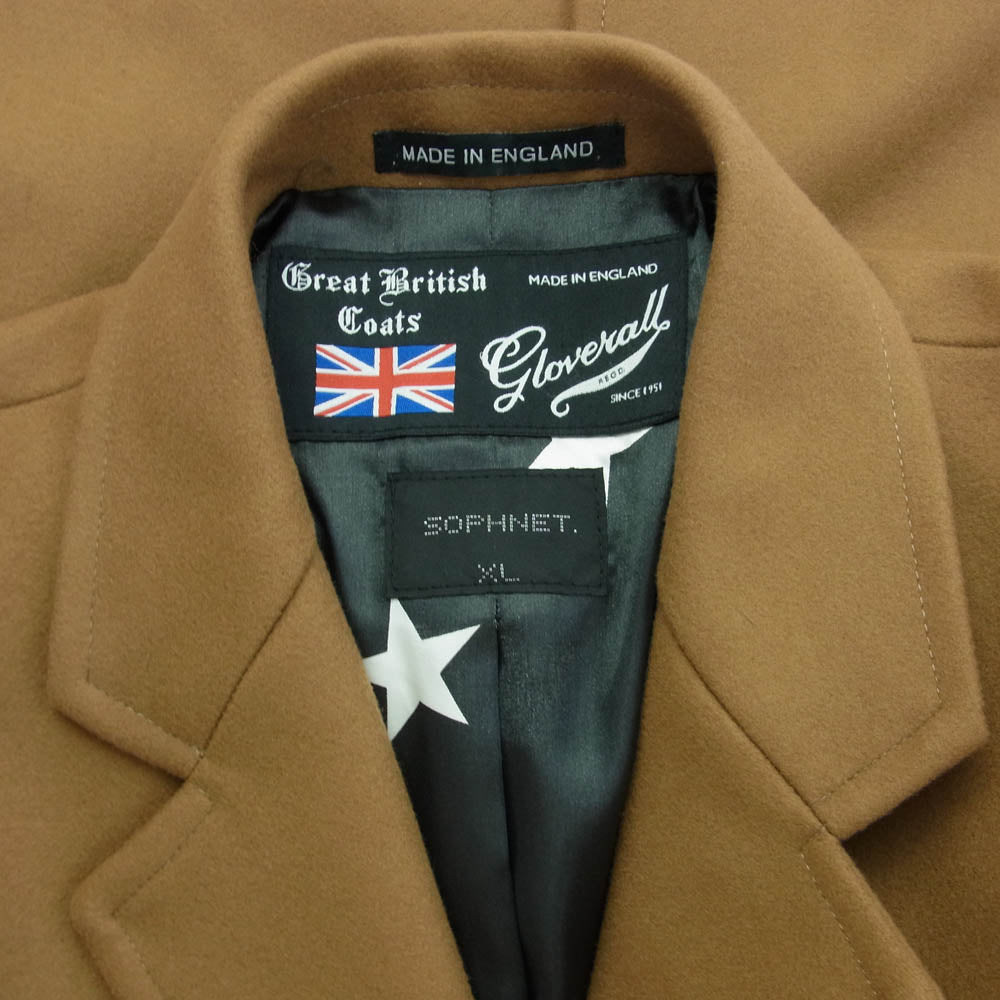 SOPHNET. ソフネット SOPH-178025 GLOVERALL CHESTER FIELD COAT グローバーオール チェスター フィールド コート ブラウン系 XL【中古】