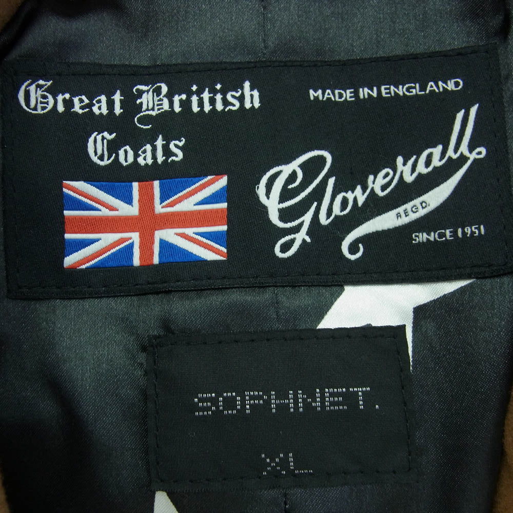SOPHNET. ソフネット SOPH-178025 GLOVERALL CHESTER FIELD COAT グローバーオール チェスター フィールド コート ブラウン系 XL【中古】