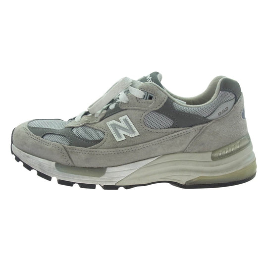 NEW BALANCE ニューバランス M992GR スエード ローカットスニーカー グレー系 26cm【中古】