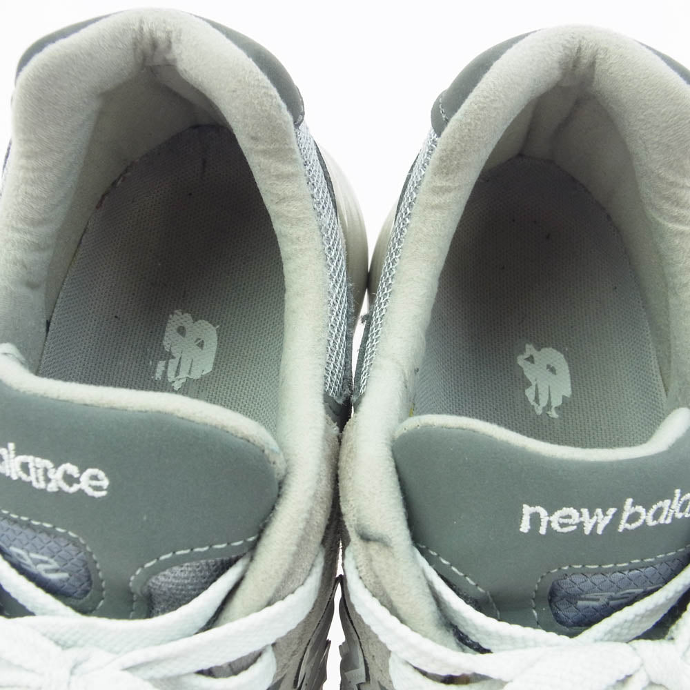 NEW BALANCE ニューバランス M992GR スエード ローカットスニーカー グレー系 26cm【中古】