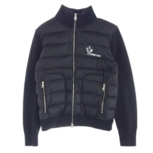 MONCLER モンクレール 19AW E20919422350 A9071 モンクレールジャパンタグ MAGLIONE TRICOT CARDIGAN ニット切替 ダウンジャケット ブラック系 M【中古】