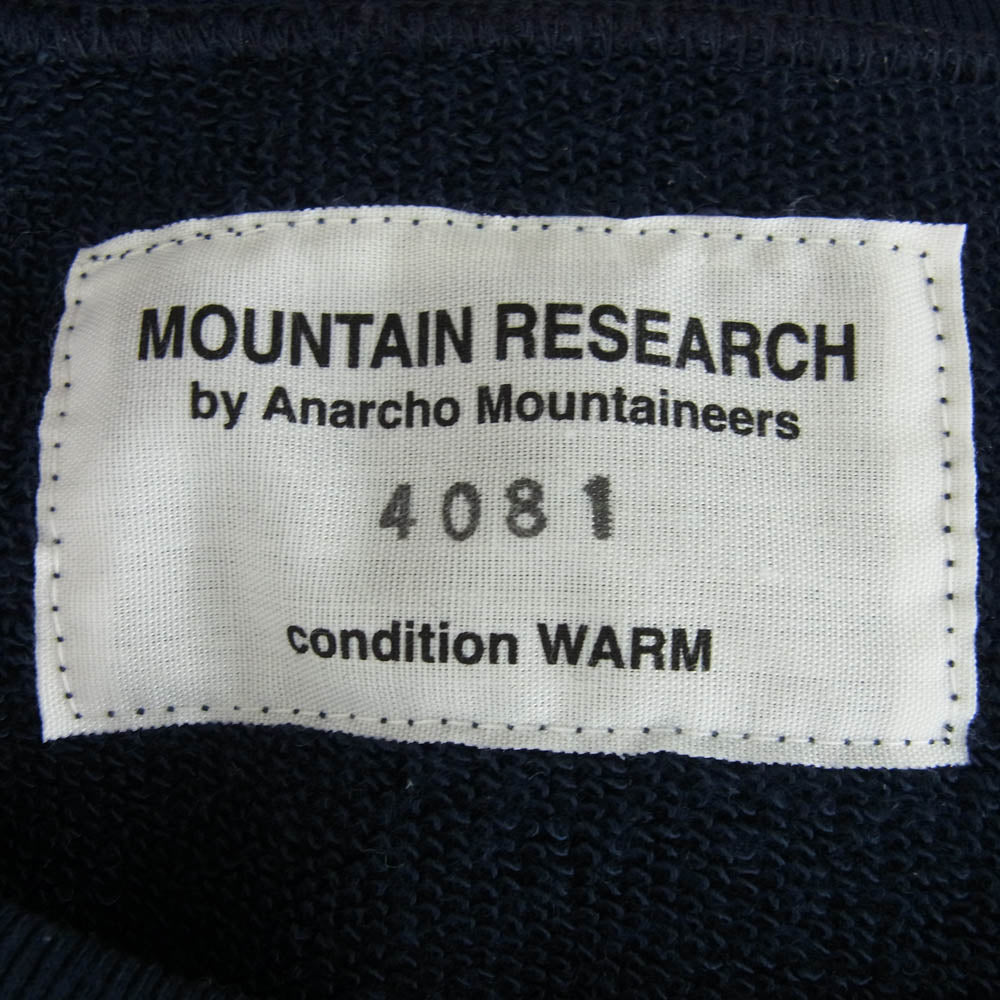 MOUNTAIN RESEARCH マウンテンリサーチ THOREAU ヘンリー D ソロー プリント ラグラン スウェット ダークネイビー系 L【中古】