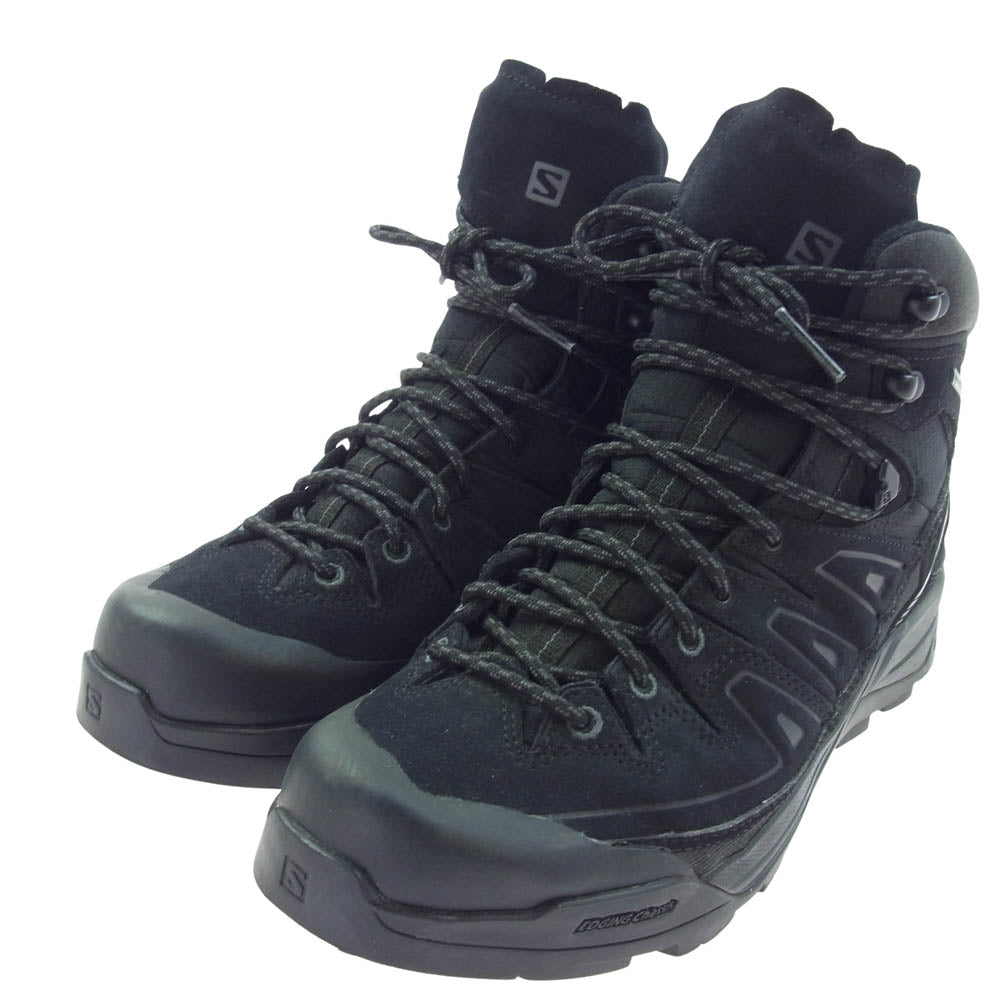 salomon サロモン 476387 X-ALP MID LEATHER GORE-TEX ミッド レザー ゴアッテックス ハイカット スニーカー ブラック系 26.5cm【中古】