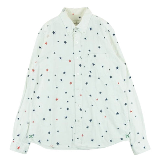 uniform experiment ユニフォームエクスペリメント UE-110040 WHITE LINE ホワイトライン スター総柄 長袖 シャツ ホワイト系 3【中古】