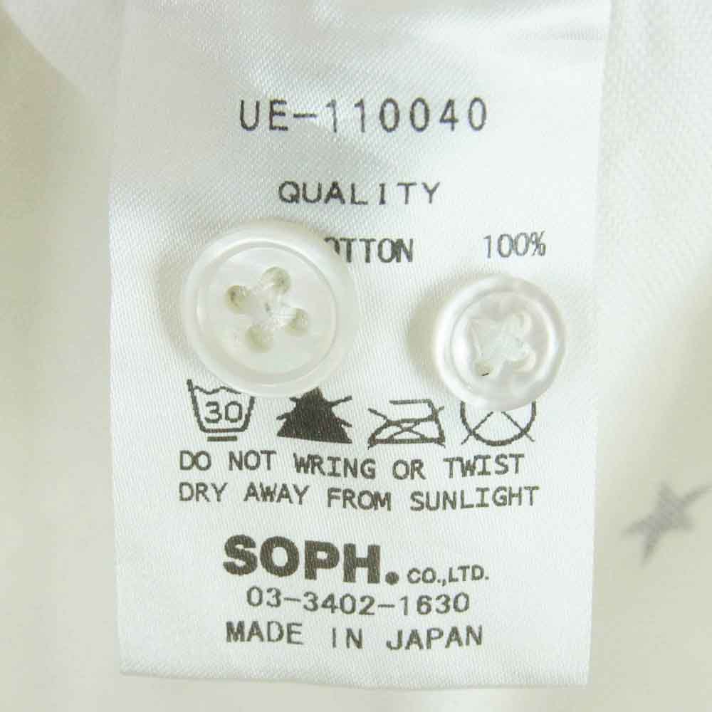 uniform experiment ユニフォームエクスペリメント UE-110040 WHITE LINE ホワイトライン スター総柄 長袖 シャツ ホワイト系 3【中古】