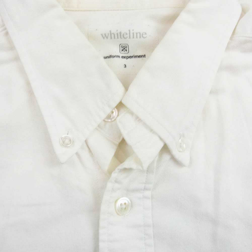 uniform experiment ユニフォームエクスペリメント UE-140082 WHITE LINE ホワイトライン COLOR CHART BORDER B.D. SHIRT カラーチャート ボーダー シャツ ホワイト系 3【中古】