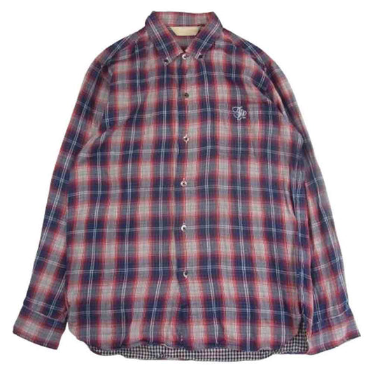 The Stylist Japan ザスタイリストジャパン TSJS-21106-02a ボタンダウン コットン シャツ 長袖 マルチカラー系 L【中古】