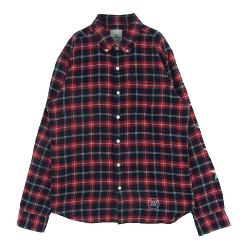 uniform experiment ユニフォームエクスペリメント UE-123047 チェック ネルシャツ 長袖 シャツ レッド系 3【中古】