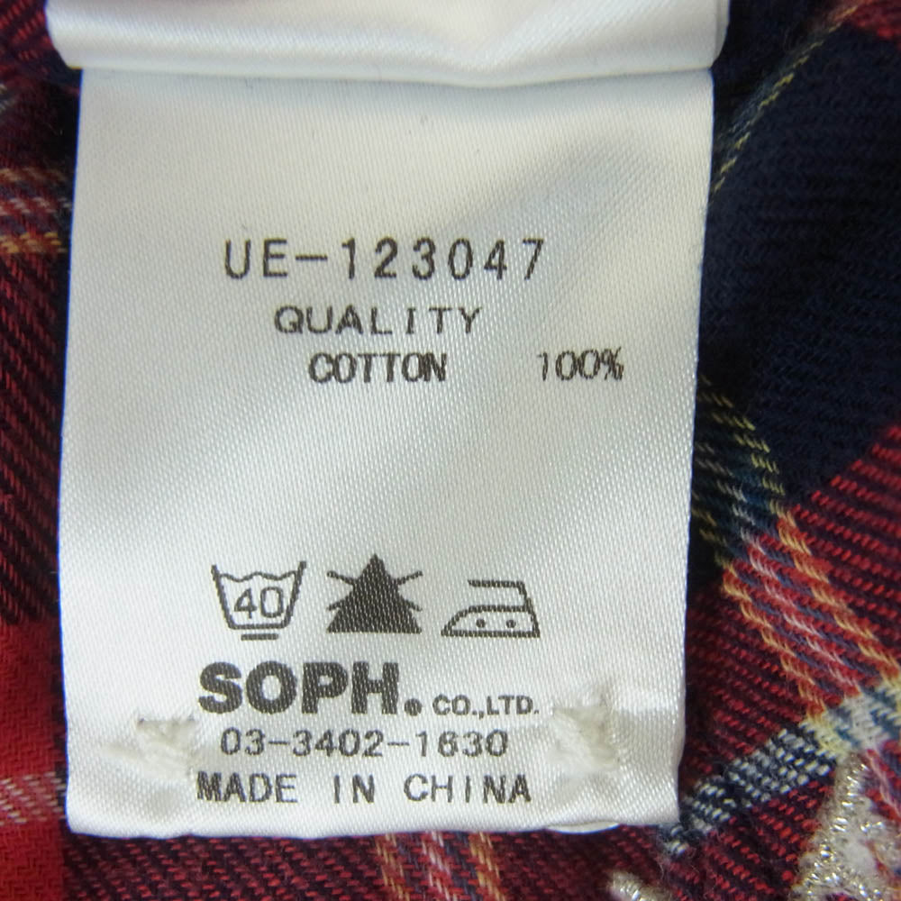 uniform experiment ユニフォームエクスペリメント UE-123047 チェック ネルシャツ 長袖 シャツ レッド系 3【中古】