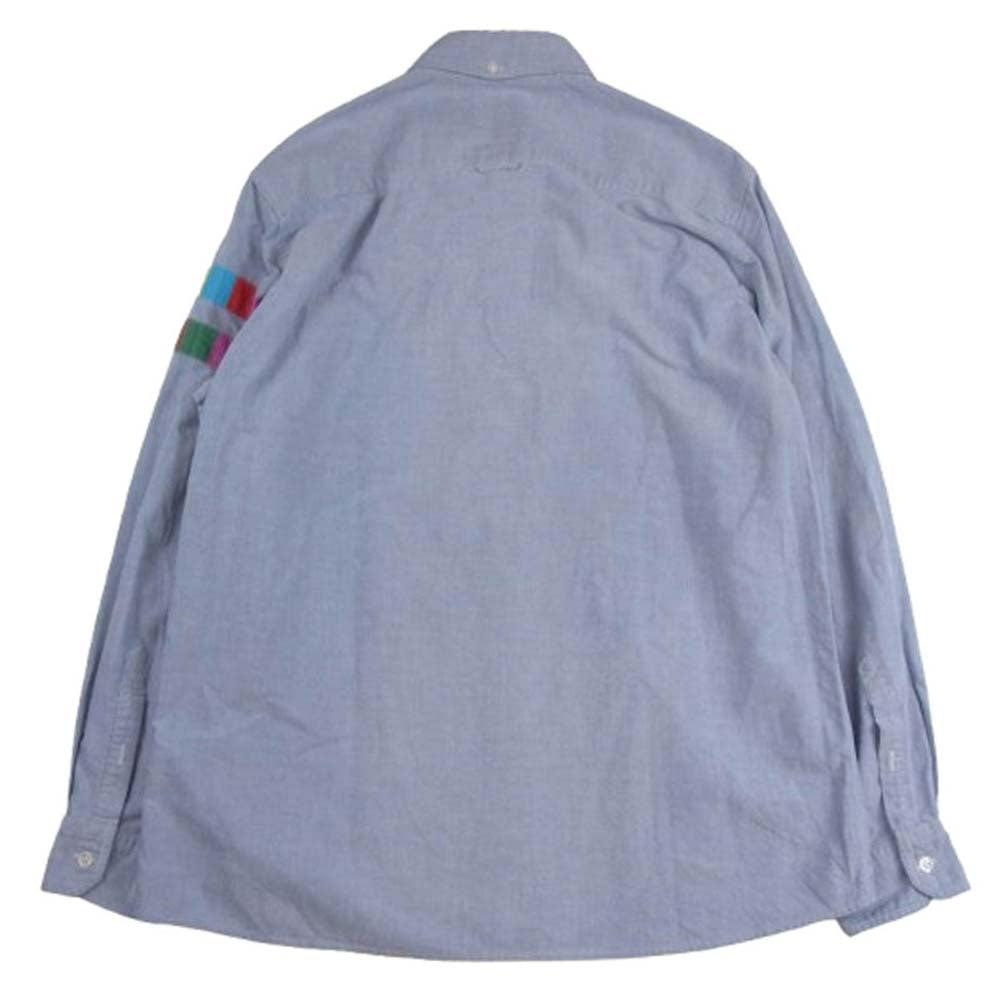 uniform experiment ユニフォームエクスペリメント UE-134069 COLOR CHART LINE SLEEVE B.D SHIRT カラー チャート ライン 長袖 シャツ ブルー系 4【中古】