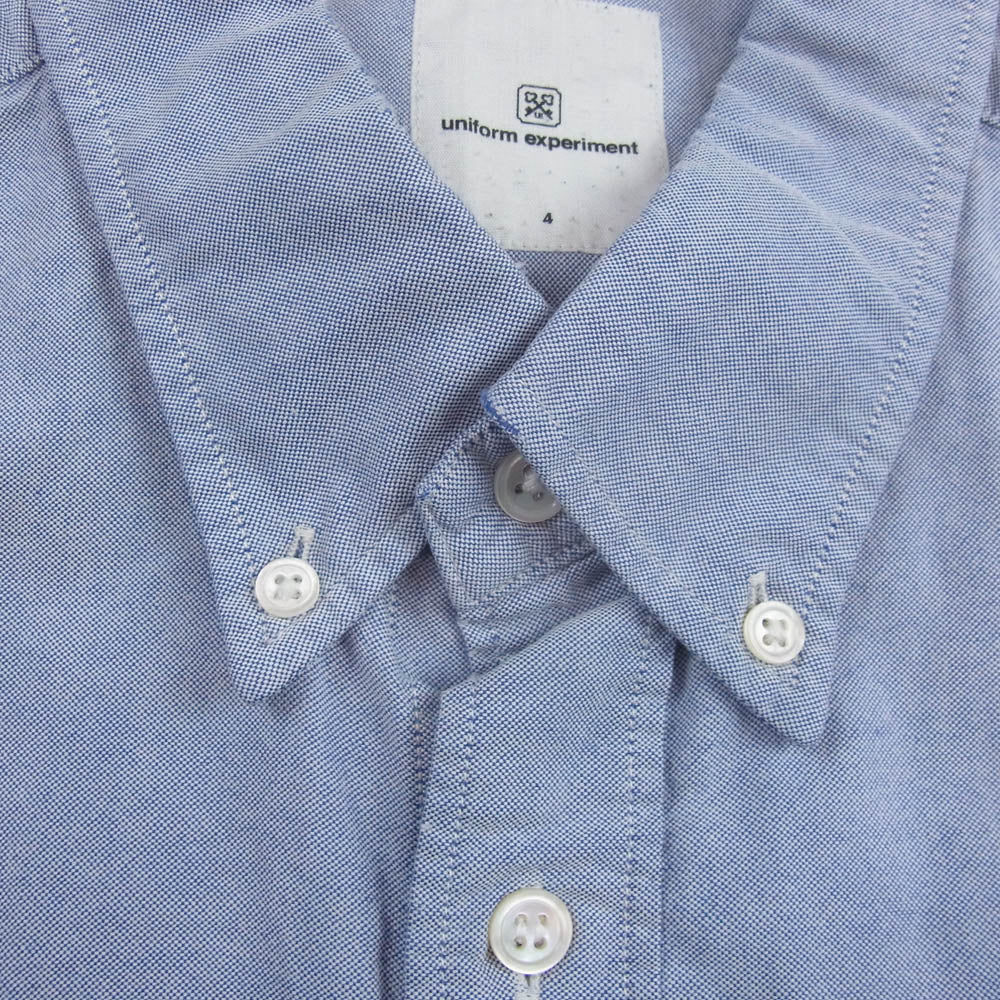 uniform experiment ユニフォームエクスペリメント UE-134069 COLOR CHART LINE SLEEVE B.D SHIRT カラー チャート ライン 長袖 シャツ ブルー系 4【中古】