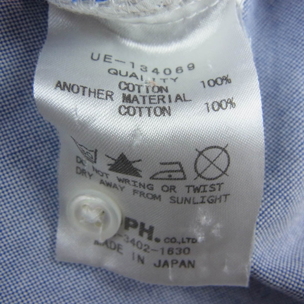 uniform experiment ユニフォームエクスペリメント UE-134069 COLOR CHART LINE SLEEVE B.D SHIRT カラー チャート ライン 長袖 シャツ ブルー系 4【中古】