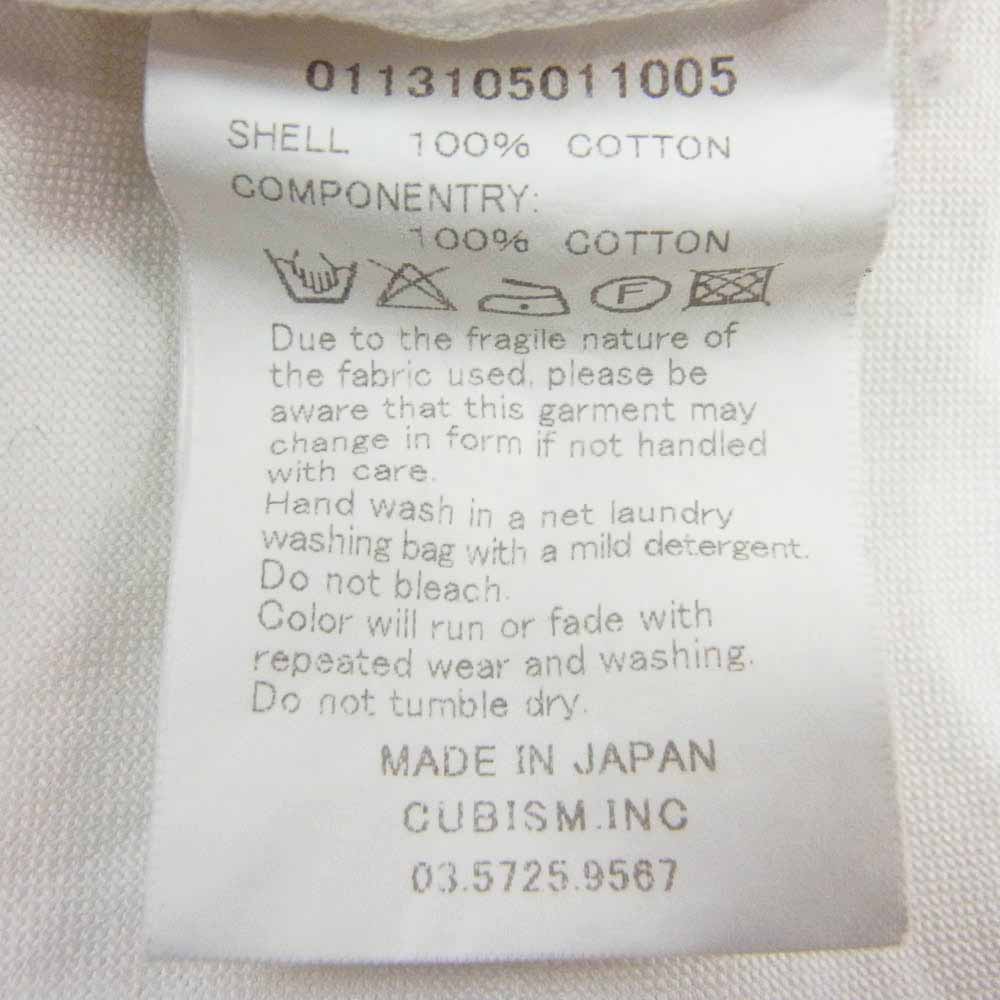 VISVIM ビズビム 13SS 0113105011005 ALBACORE KOFU SHIRT B.D L/S GIZA コットン オックスフォード 袖 切替 チェック 長袖 ボタンダウン ホワイト系 3【中古】