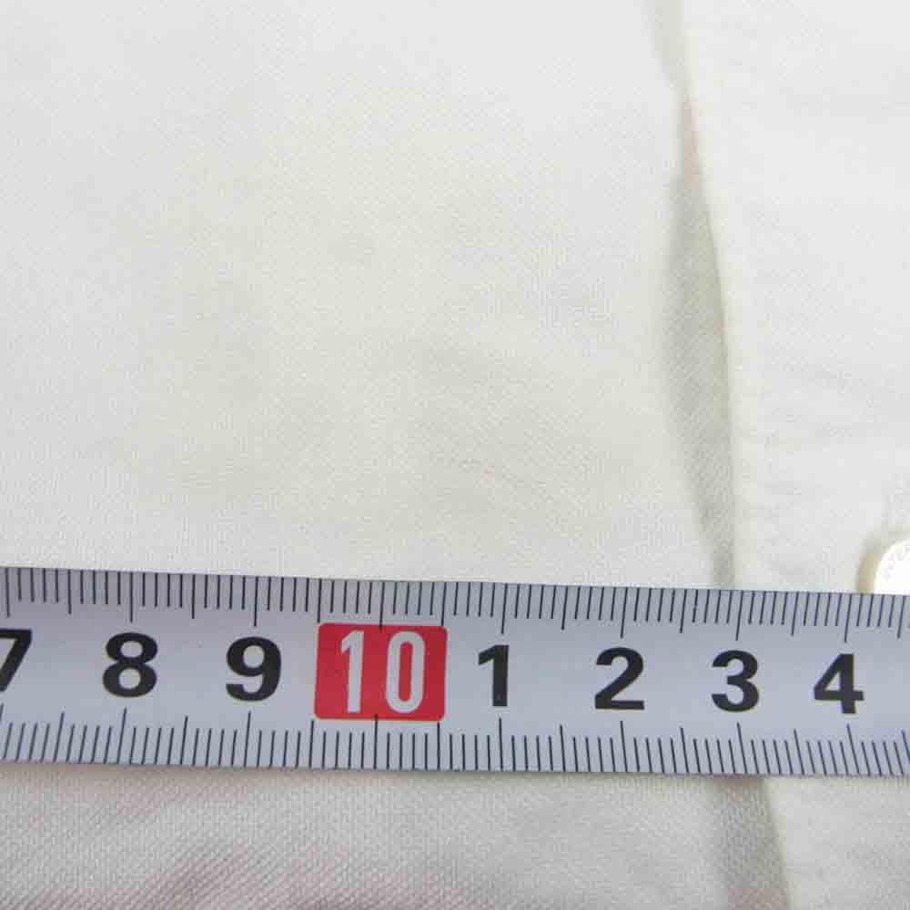 VISVIM ビズビム 13SS 0113105011005 ALBACORE KOFU SHIRT B.D L/S GIZA コットン オックスフォード 袖 切替 チェック 長袖 ボタンダウン ホワイト系 3【中古】