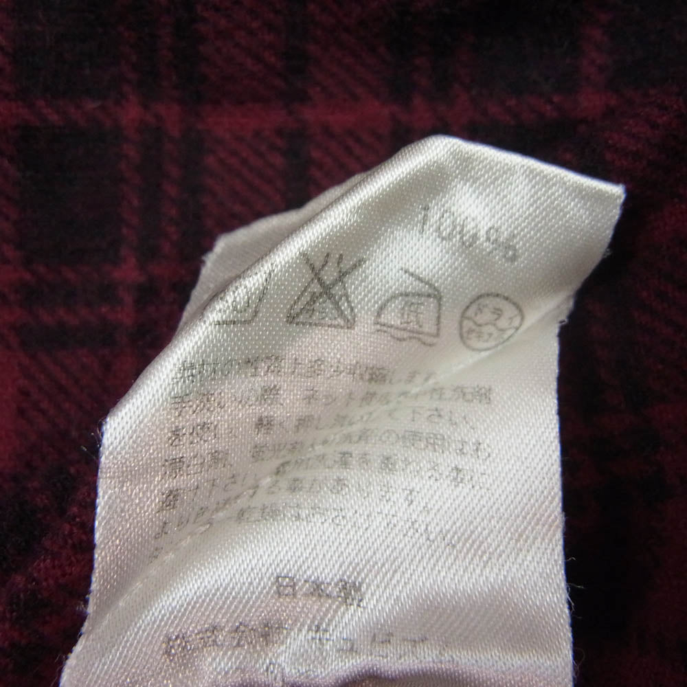 VISVIM ビズビム オンブレ チェック ネル 長袖 シャツ エンジ系 L【中古】