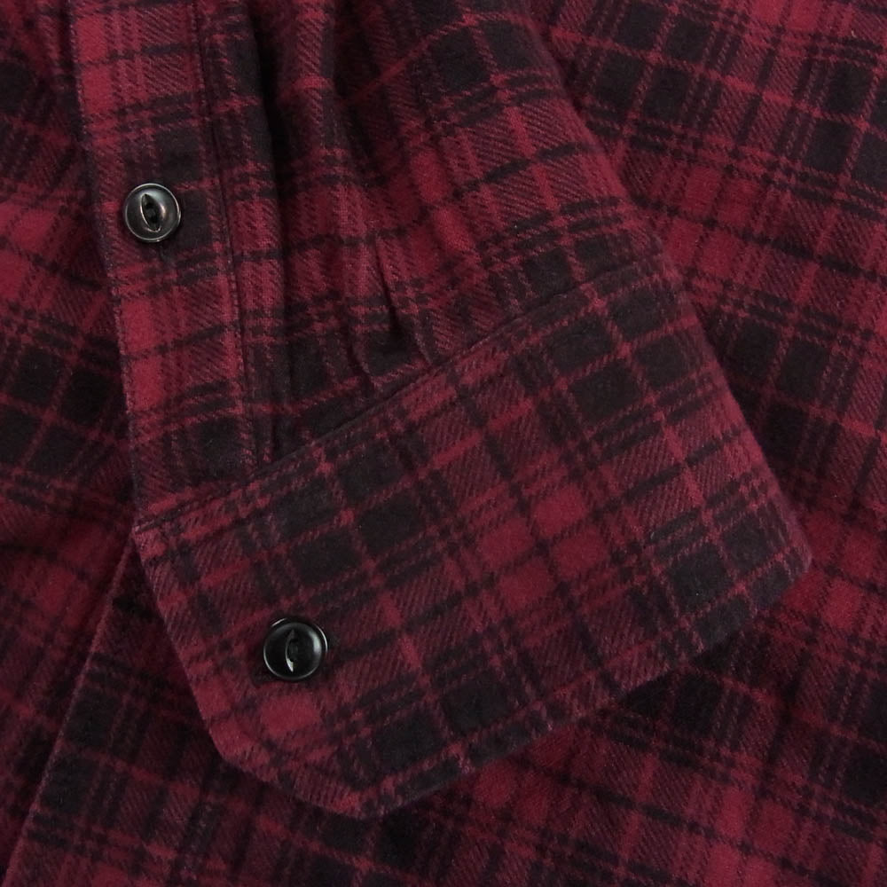 VISVIM ビズビム オンブレ チェック ネル 長袖 シャツ エンジ系 L【中古】