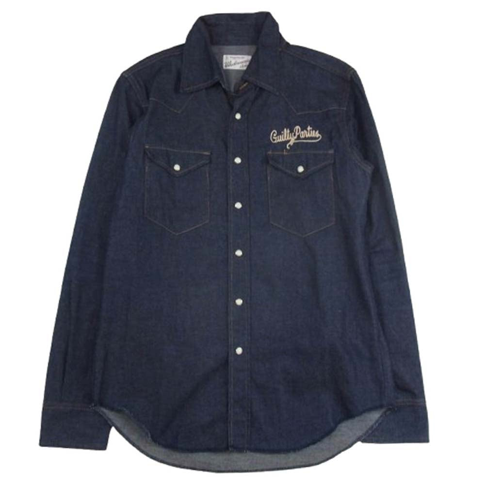 WACKO MARIA ワコマリア FUCKERS NYC 長袖 デニム ウエスタン シャツ インディゴブルー系 L【中古】