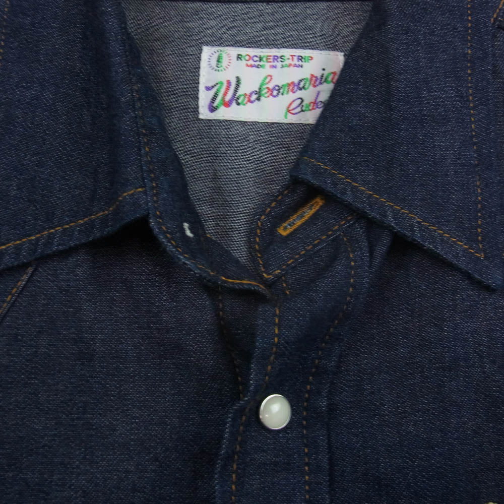 WACKO MARIA ワコマリア FUCKERS NYC 長袖 デニム ウエスタン シャツ インディゴブルー系 L【中古】