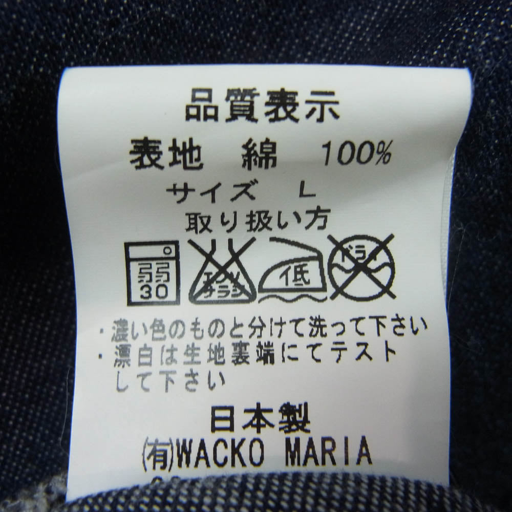 WACKO MARIA ワコマリア FUCKERS NYC 長袖 デニム ウエスタン シャツ インディゴブルー系 L【中古】