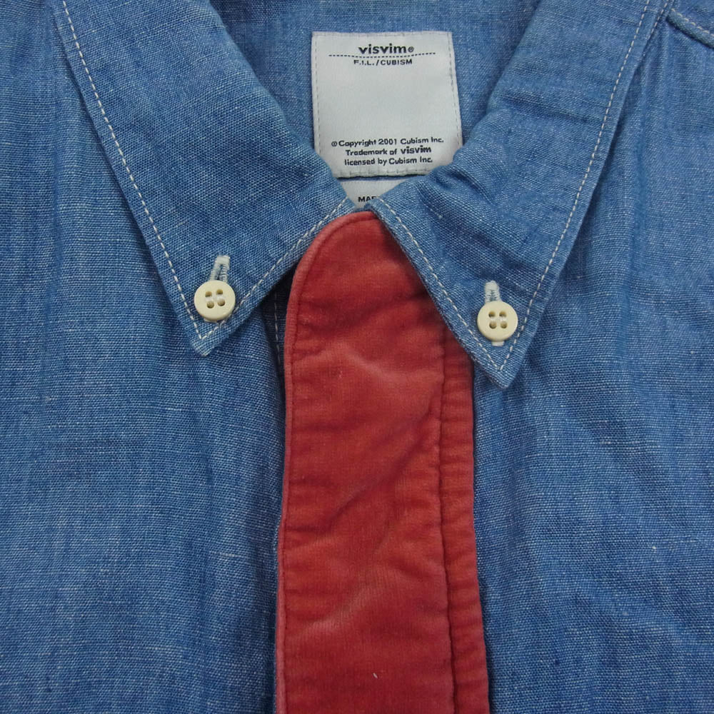 VISVIM ビズビム 13SS 0113205007012 CRAVAT SHIRT CHAMBRAY シャンブレー 長袖 デニム シャツ インディゴブルー系 3【中古】