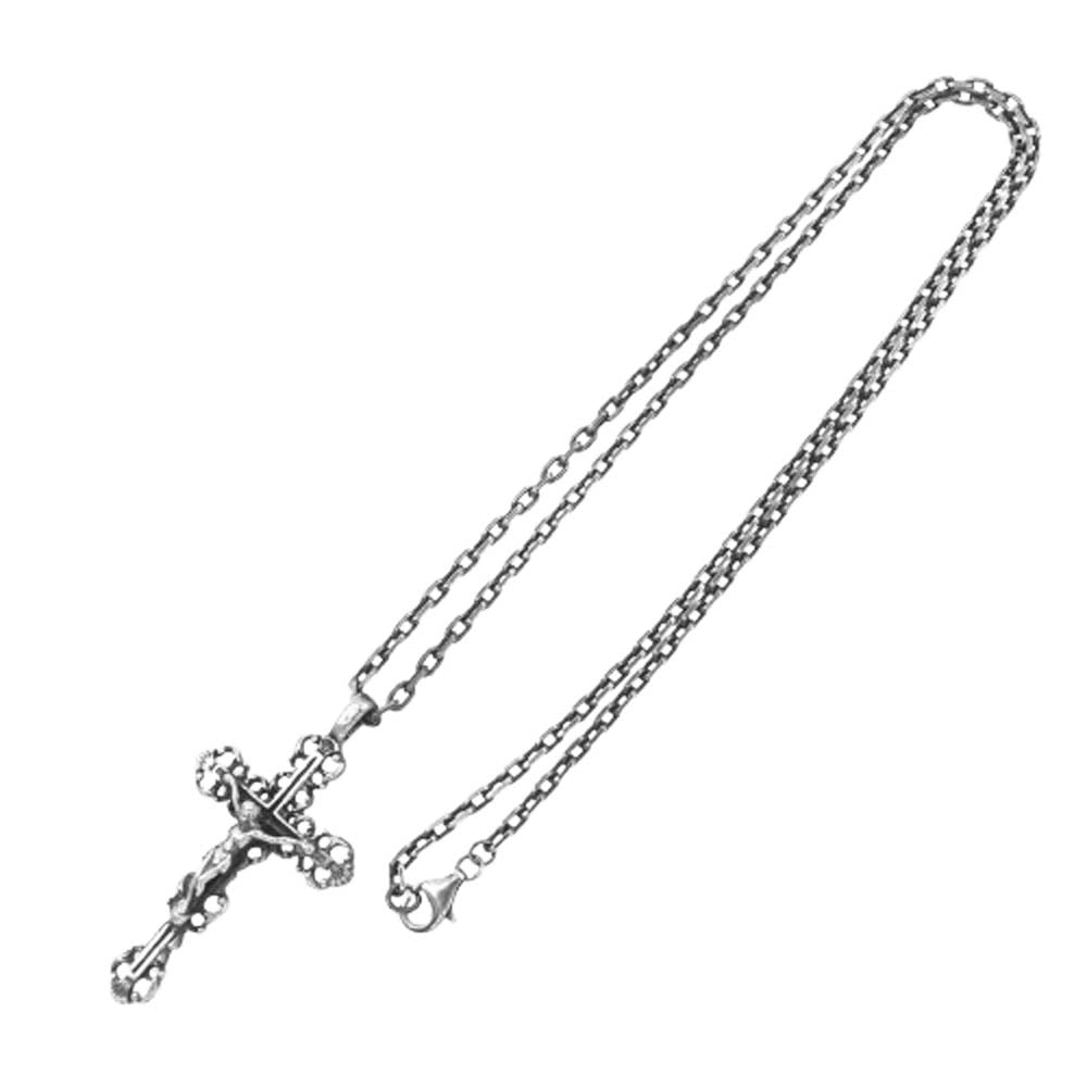 WACKO MARIA ワコマリア 初期 ロザリオ 十字架 クロス ネックレス シルバー系【中古】