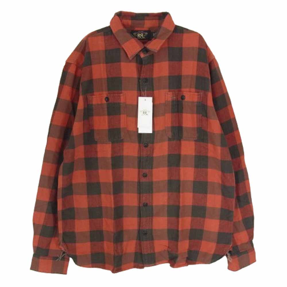 RRL ダブルアールエル 782795229001 Matlock Plaid Twill Workshirt ツイル チェック 長袖 シャツ レッド系 L【極上美品】【中古】