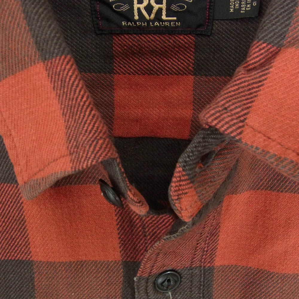 RRL ダブルアールエル 782795229001 Matlock Plaid Twill Workshirt ツイル チェック 長袖 シャツ レッド系 L【極上美品】【中古】