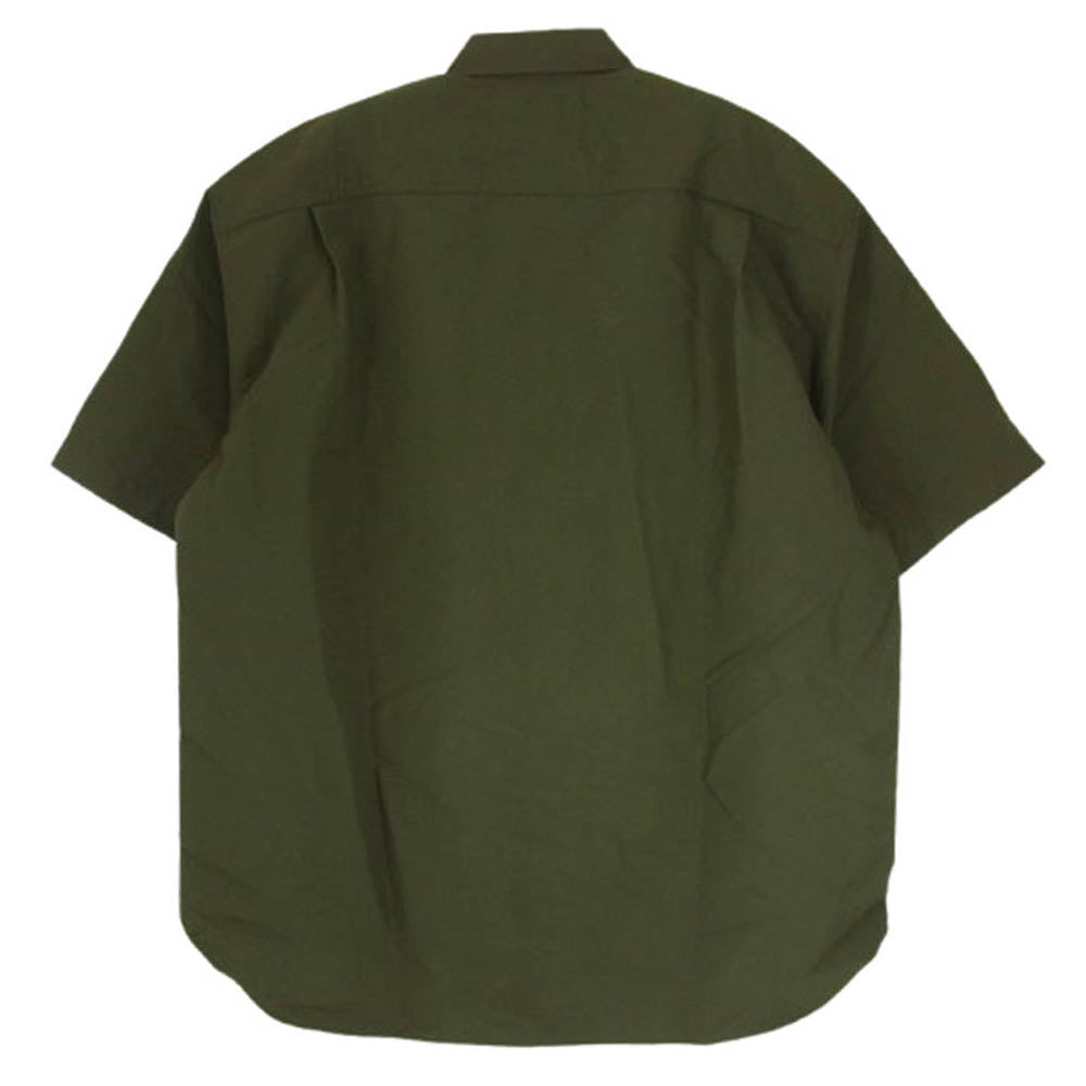COMME des GARCONS HOMME コムデギャルソンオム 25SS HO-B024-051-3-2 S/S SHIRT ナイロンタッサー 半袖 シャツ カーキ系 S【極上美品】【中古】