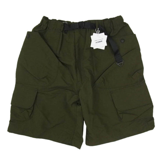 COMME des GARCONS HOMME コムデギャルソンオム HO-P029-051 SHORTS ナイロンタッサー ハーフパンツ ショーツ カーキ系 S【極上美品】【中古】
