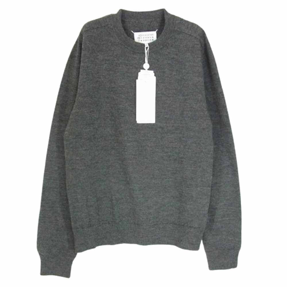 MAISON MARGIELA メゾンマルジェラ S50HL0021 M13062 ELBOW PATCH SWEATER エルボー パッチ セーター ニット グレー系 M【極上美品】【中古】
