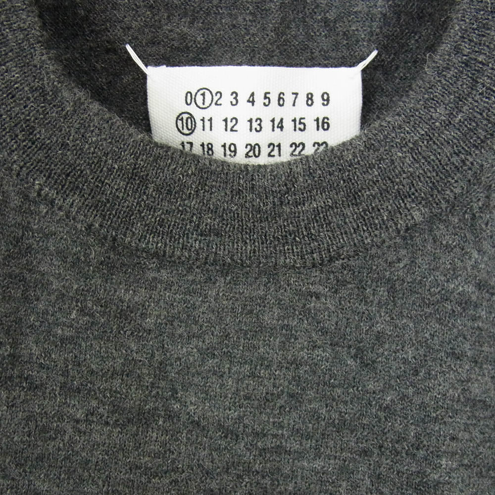 MAISON MARGIELA メゾンマルジェラ S50HL0021 M13062 ELBOW PATCH SWEATER エルボー パッチ セーター ニット グレー系 M【極上美品】【中古】