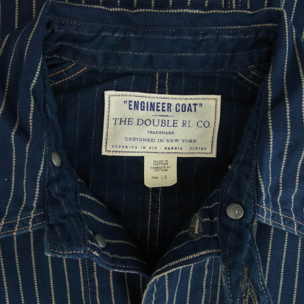 RRL ダブルアールエル 782959692001 MNRROTW16020169410 インディゴ ドット ストライプ ツイル ジャケット ネイビー系 L【極上美品】【中古】