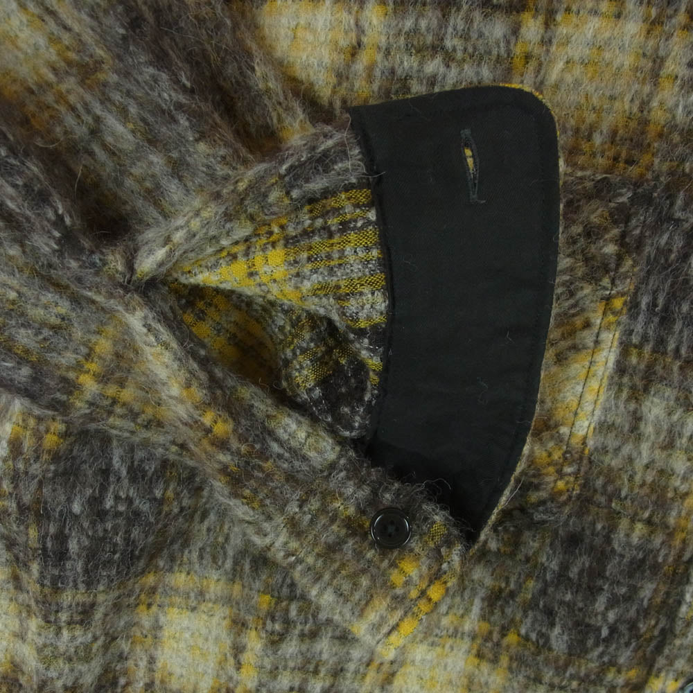 BEDWIN & THE HEARTBREAKERS ベドウィンアンドザハートブレイカーズ 24AW 24AB1741 WOOL BIG SHIRT BILLY ビッグ ウール チェック 長袖 シャツ ジャケット イエロー系 ブラウン系 3【中古】