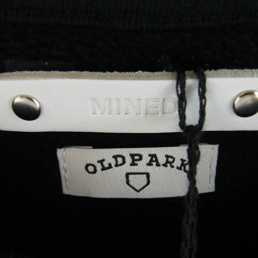 MINEDENIM マインデニム OLD PARK オールドパーク 21AW MND-21AWOP003 Denim SH Crew neck デニム ドッキング クルーネック シャツ スウェット ブラック系【極上美品】【中古】