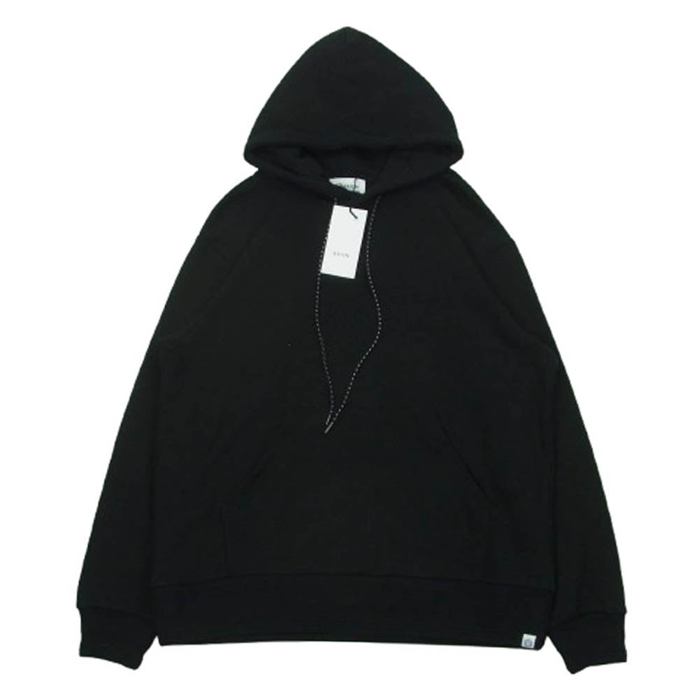 KUON クオン 114CS022000 Kumihimo Hoodie 組み紐 フーディ プルオーバー パーカー コットン 日本製 ブラック系 09 M【中古】