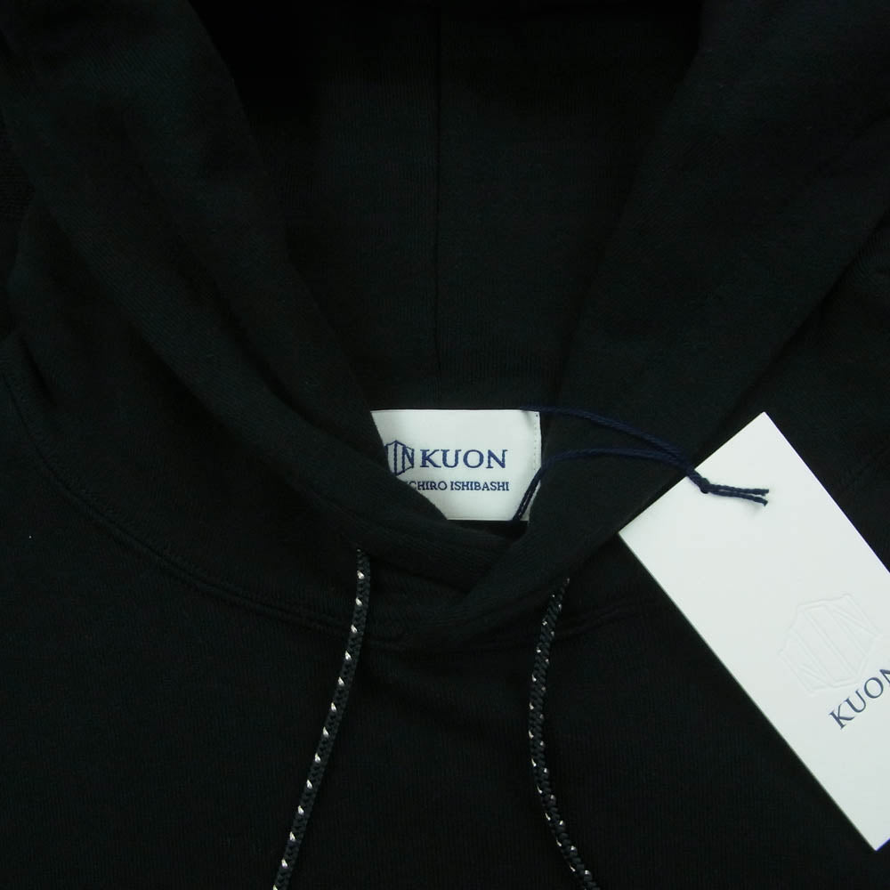 KUON クオン 114CS022000 Kumihimo Hoodie 組み紐 フーディ プルオーバー パーカー コットン 日本製 ブラック系 09 M【中古】