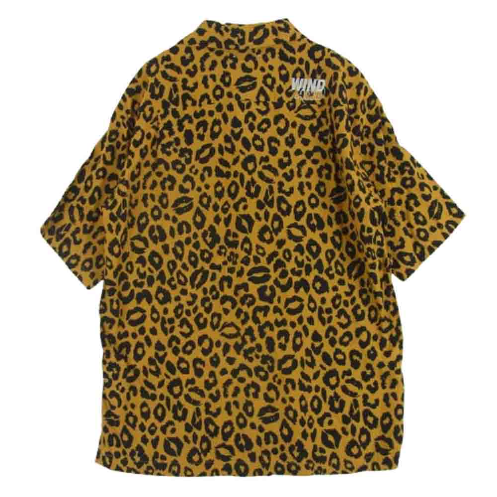 MINEDENIM マインデニム 24SS 24MND-WAS003 WIND AND SEA ウィンダンシー WDS Lips Leopard Print Open Collar SH レオパード プリント オープンカラー 半袖 シャツ ブラウン系 ブラック系 S 1【極上美品】【中古】