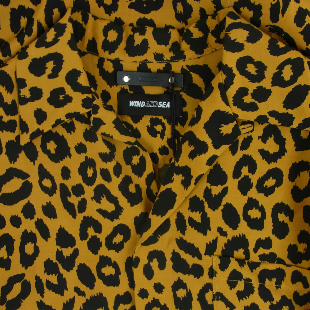 MINEDENIM マインデニム 24SS 24MND-WAS003 WIND AND SEA ウィンダンシー WDS Lips Leopard Print Open Collar SH レオパード プリント オープンカラー 半袖 シャツ ブラウン系 ブラック系 S 1【極上美品】【中古】