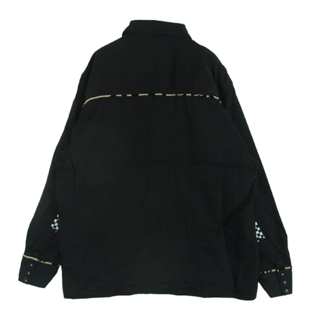 WACKO MARIA ワコマリア 24AW 24FW-WMS-WS03 WESTERN SHIRT L/S TYPE-3 リヨセル ウエスタン 長袖 シャツ ブラック系 M【美品】【中古】