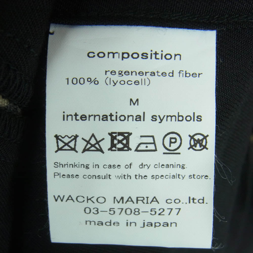 WACKO MARIA ワコマリア 24AW 24FW-WMS-WS03 WESTERN SHIRT L/S TYPE-3 リヨセル ウエスタン 長袖 シャツ ブラック系 M【美品】【中古】