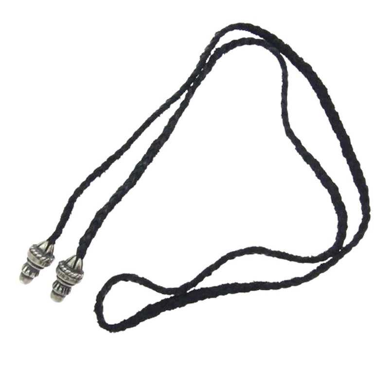 CHROME HEARTS クロムハーツ（原本無） LEATHER BRAID BOLO レザーブレイド ボロチップ ブラック系 シルバー系【中古】