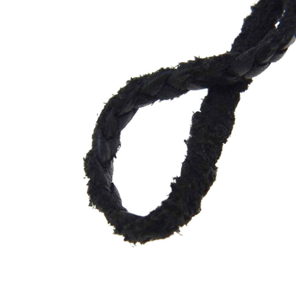 CHROME HEARTS クロムハーツ（原本無） LEATHER BRAID BOLO レザーブレイド ボロチップ ブラック系 シルバー系【中古】